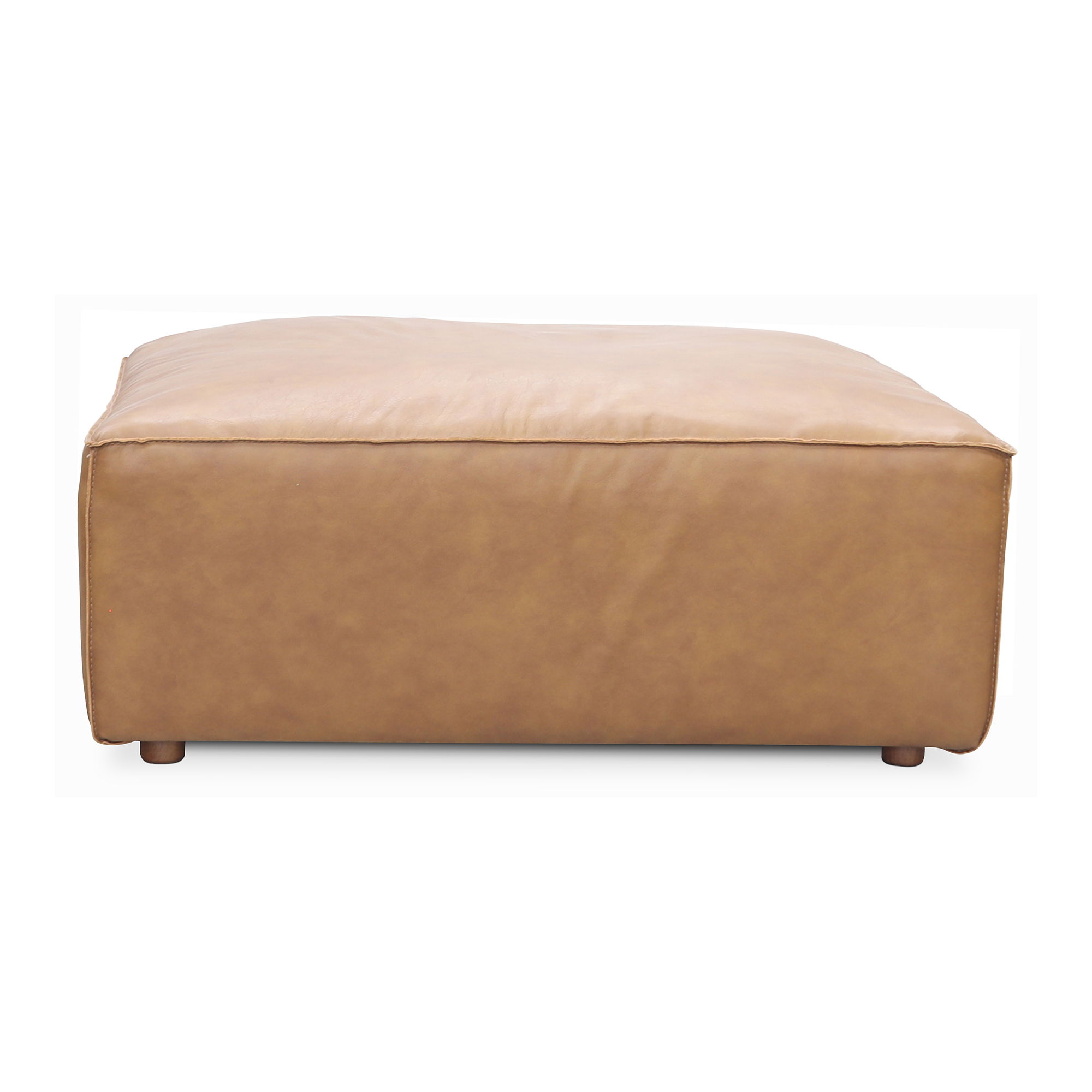 Form Ottoman Sonoran Tan Leather, by Moe's Home, 31" width x 17" height x 40.5" depth View 1