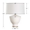 Maisie White Table Lamp, by Uttermost, 18" width x 23.5" height x 18" depth thumbnail 3