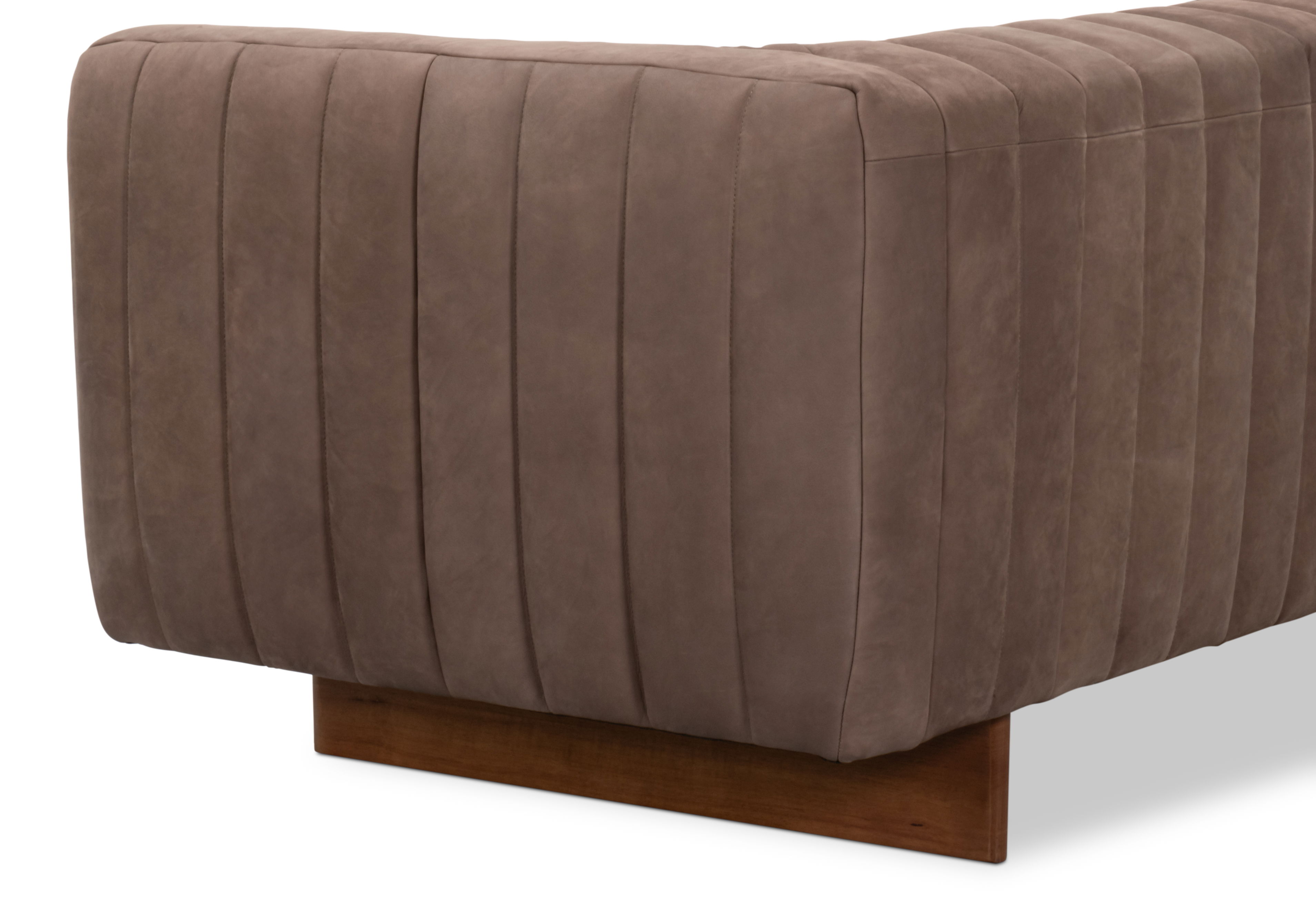 Denys Leather Sofa, Scotland Grey, Sofas & Sectional by Sarreid, 85" length x 35" width x 28" height View 6