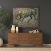 Mala Beige Paper Mache Cube Garland, Decorative Object by Mercana, 40" length x 2" width x 2" height thumbnail 3
