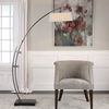 Calogero Bronze Arc Floor Lamp, by Uttermost, 64" width x 73.5" height x 18" depth thumbnail 2
