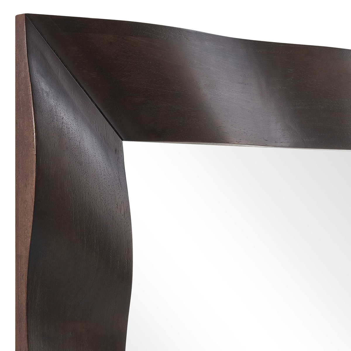 Wrinkle Wavy Wood Mirror, by Uttermost, 39.62" width x 69.62" height x 1.5" depth View 5