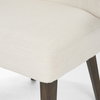 Niles Wingback Dining Side Chair | Cream Fabric with Dark Brown Wooden, Dining Chair by Mercana, 22.5" length x 24.5" width x 32" height thumbnail 12