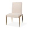 Palisades Cream Upholstery with Solid Wood Armless Dining Chair, by Mercana, 24.02" length x 25.59" width x 36.22" height thumbnail 1