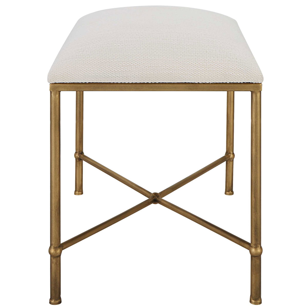 Avenham Small Gold Framed Bench, Benche by Uttermost, 24" width x 20" height x 16" depth View 5