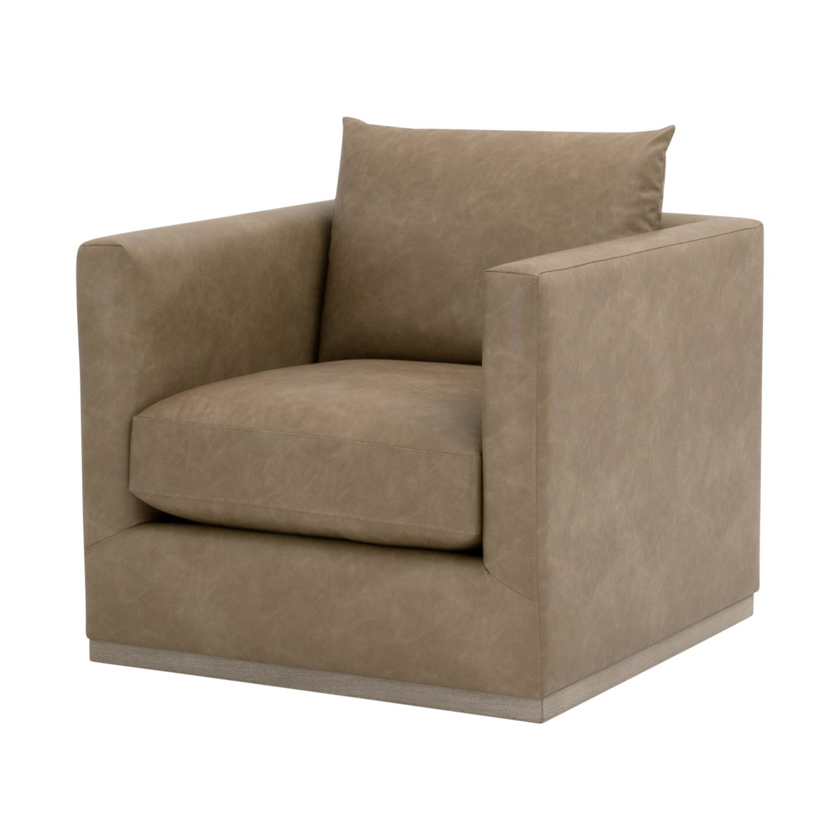 Siena Plinth Base Swivel Club Chair, Accent Chair by Essentials for Living, 33" width x 35" height x 35" depth View 2