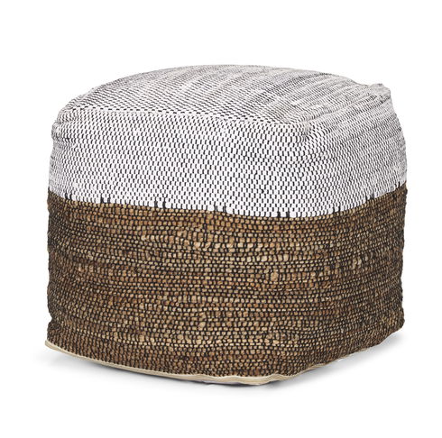 Samiya Jute with White Cotton Pouf