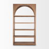 Bela Arched Shelving Unit Medium Brown Wood, Shelving & Bookcase by Mercana, 47" length x 16" width x 85" height thumbnail 5