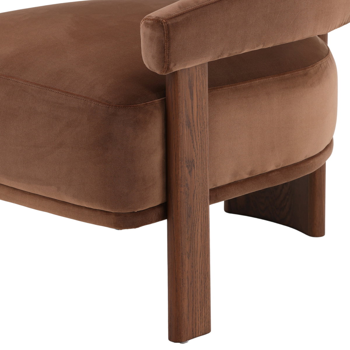 Averie Occasional Chair Brown, Accent Chair by Dovetail, 26.8" width x 29.5" height x 29" depth View 6