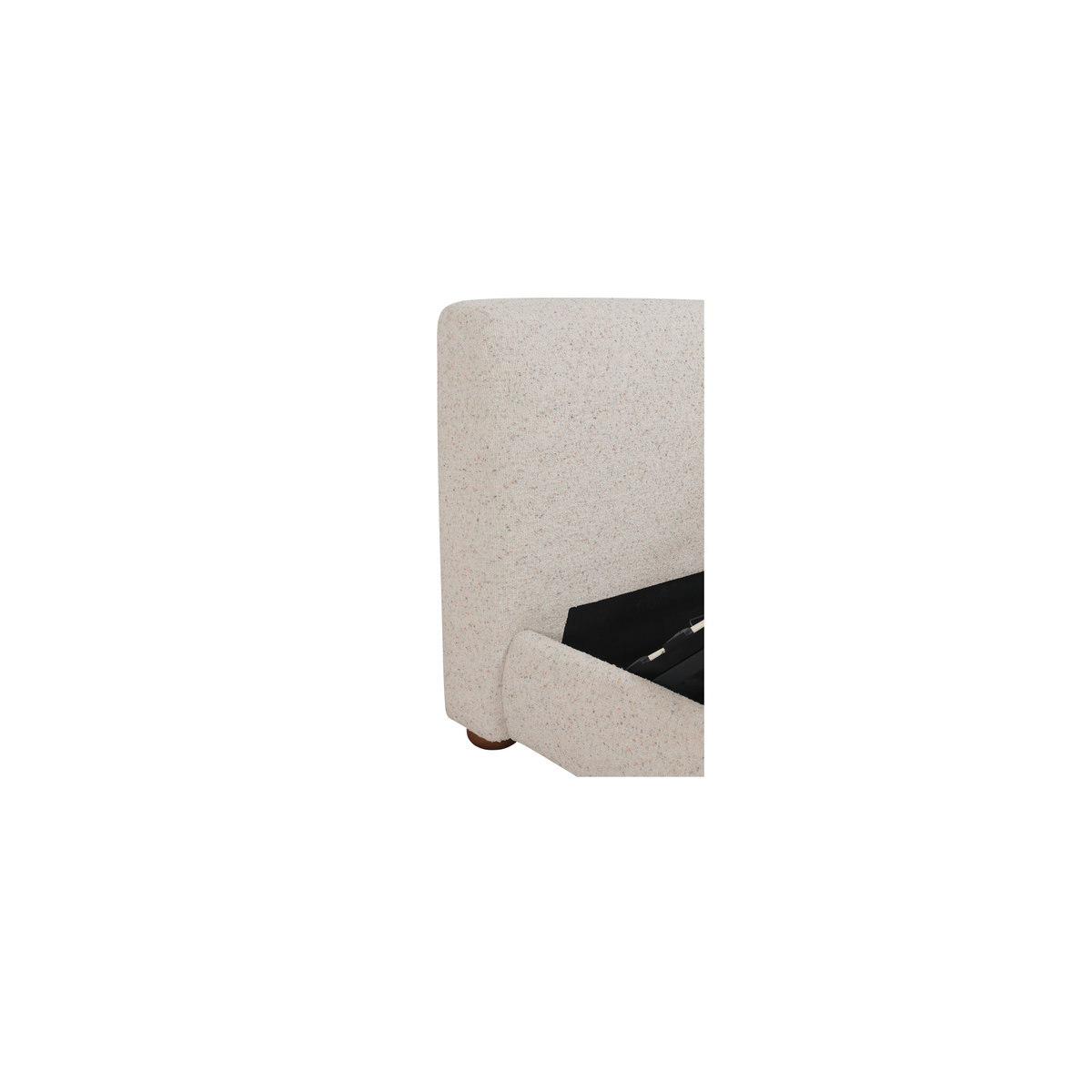 Beau Queen Storage Bed Speckled Light Grey, by Moe's Home, 5'11" width x 3'3.37" height x 7'9.3" depth View 6
