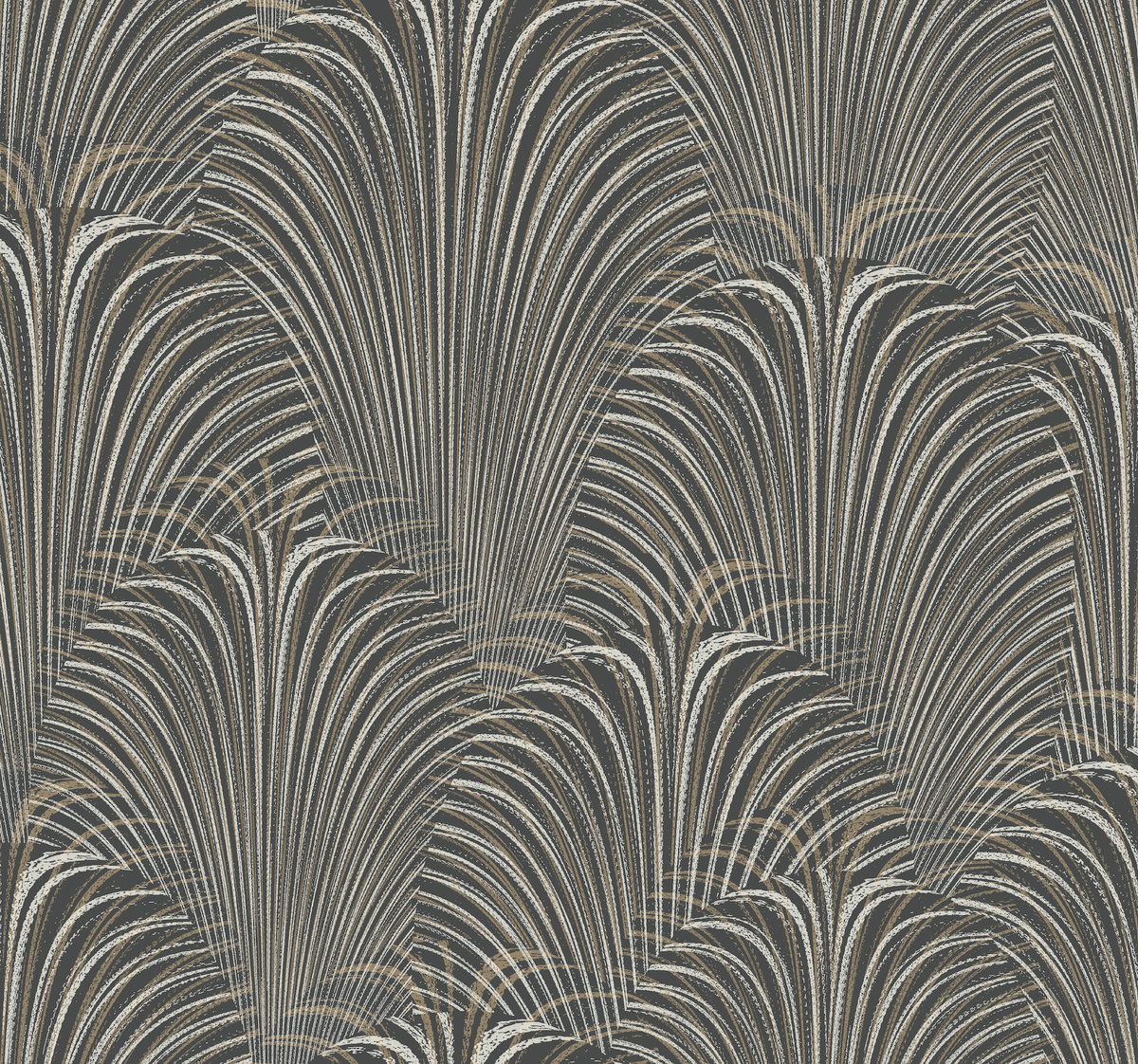 Deco Fountain Black Wallpaper, by York Wall, 27' length x 2'3" width x 0.02" depth