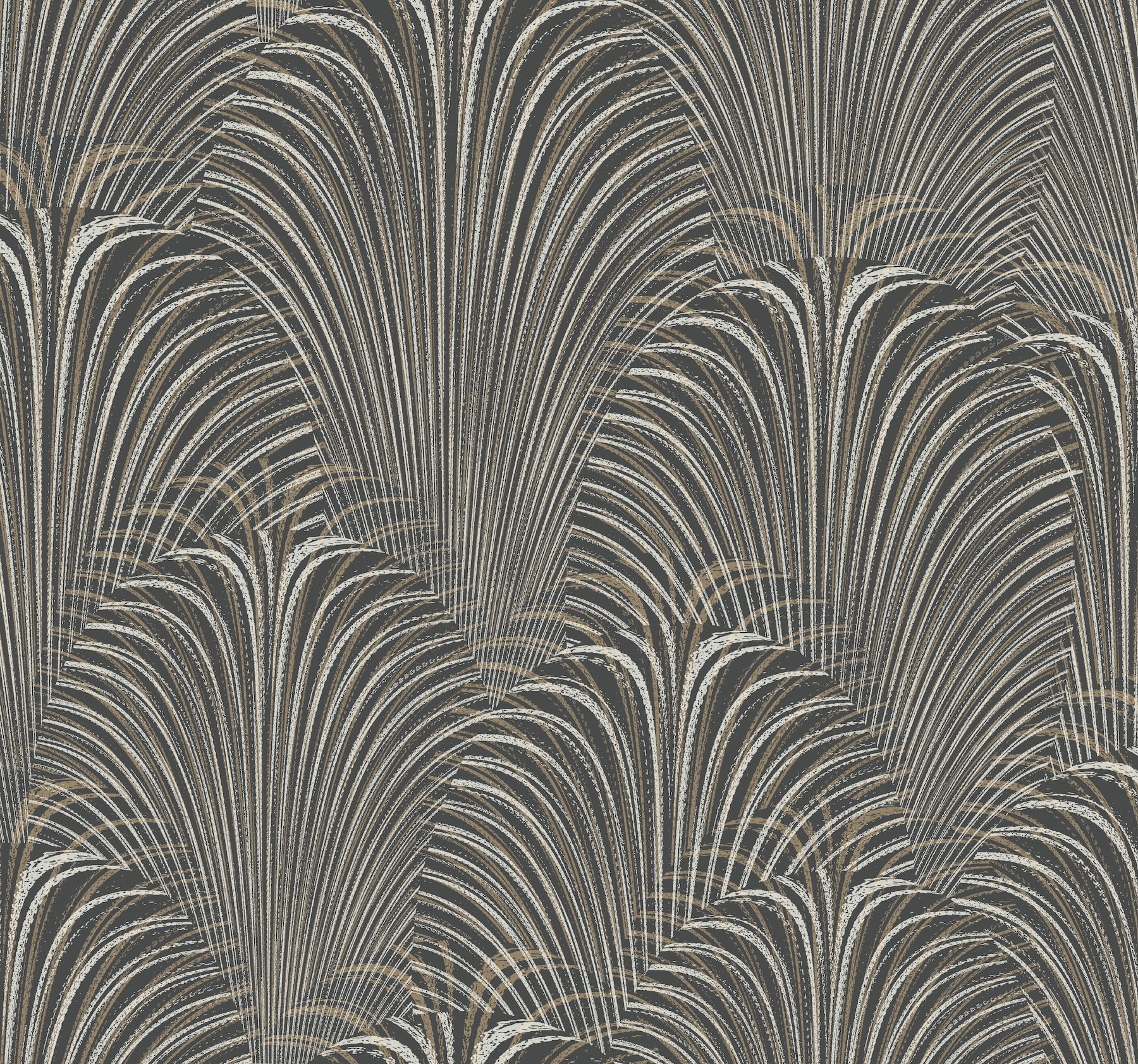 Deco Fountain Black Wallpaper large image 
