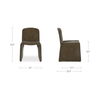 Ella Dining Chair Cedar Green, by Moe's Home, 22.05" width x 33.5" height x 22.44" depth thumbnail 9