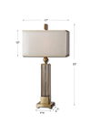 Caecilia Amber Glass Table Lamp thumbnail 2