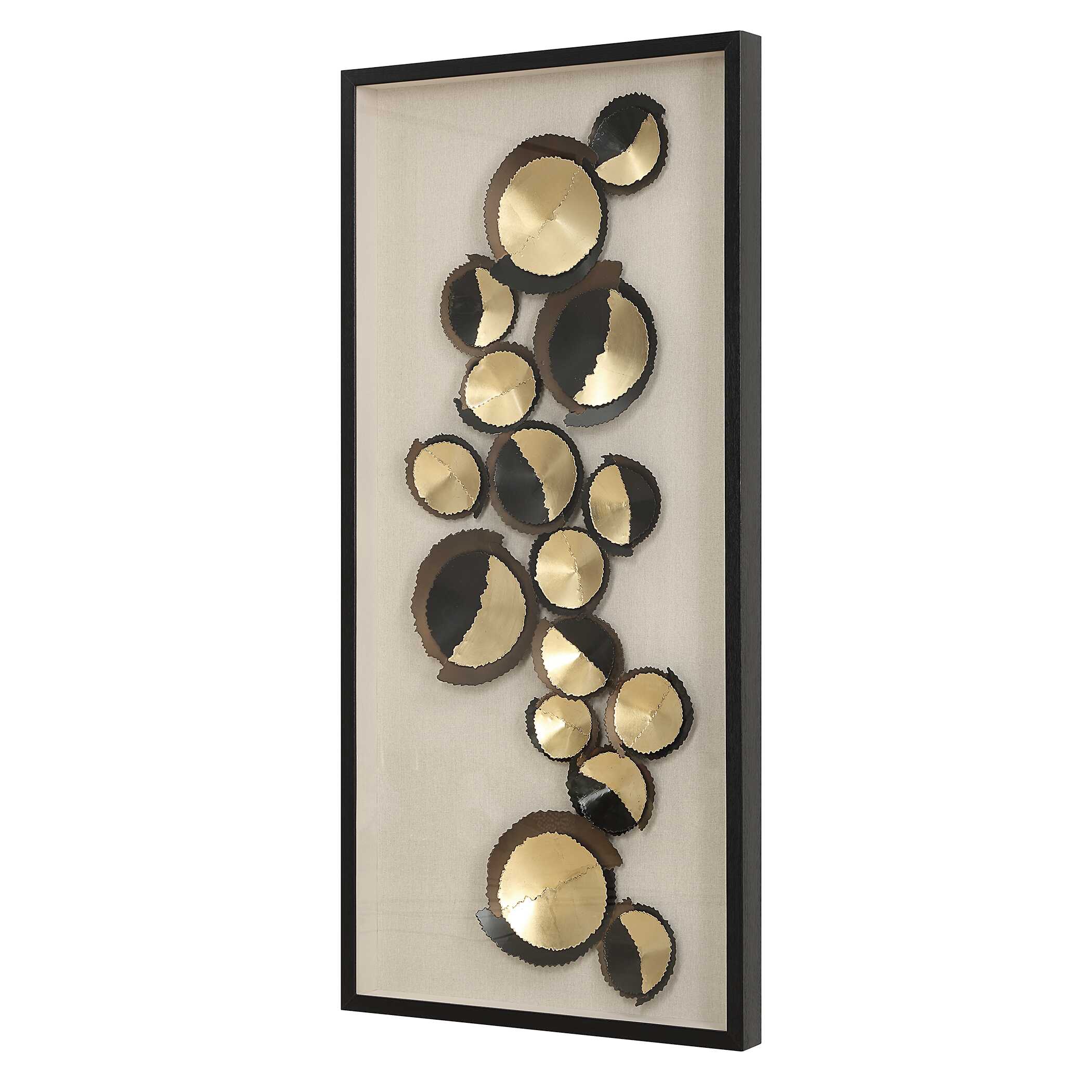 Golden Hour Shadow Box, Sculptural Wall Art by Uttermost, 27.5" width x 59" height x 2.75" depth View 5