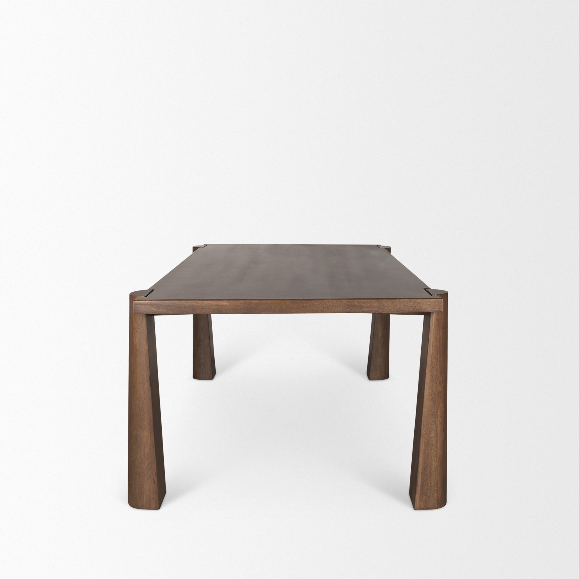 Tammar Rectangular Brown Wood with Tapered Legs Dining Table large image 