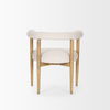 Arden Dining Chair with Medium Brown Wood and Cream Twill Fabric, by Mercana, 26" length x 21.5" width x 28" height thumbnail 5