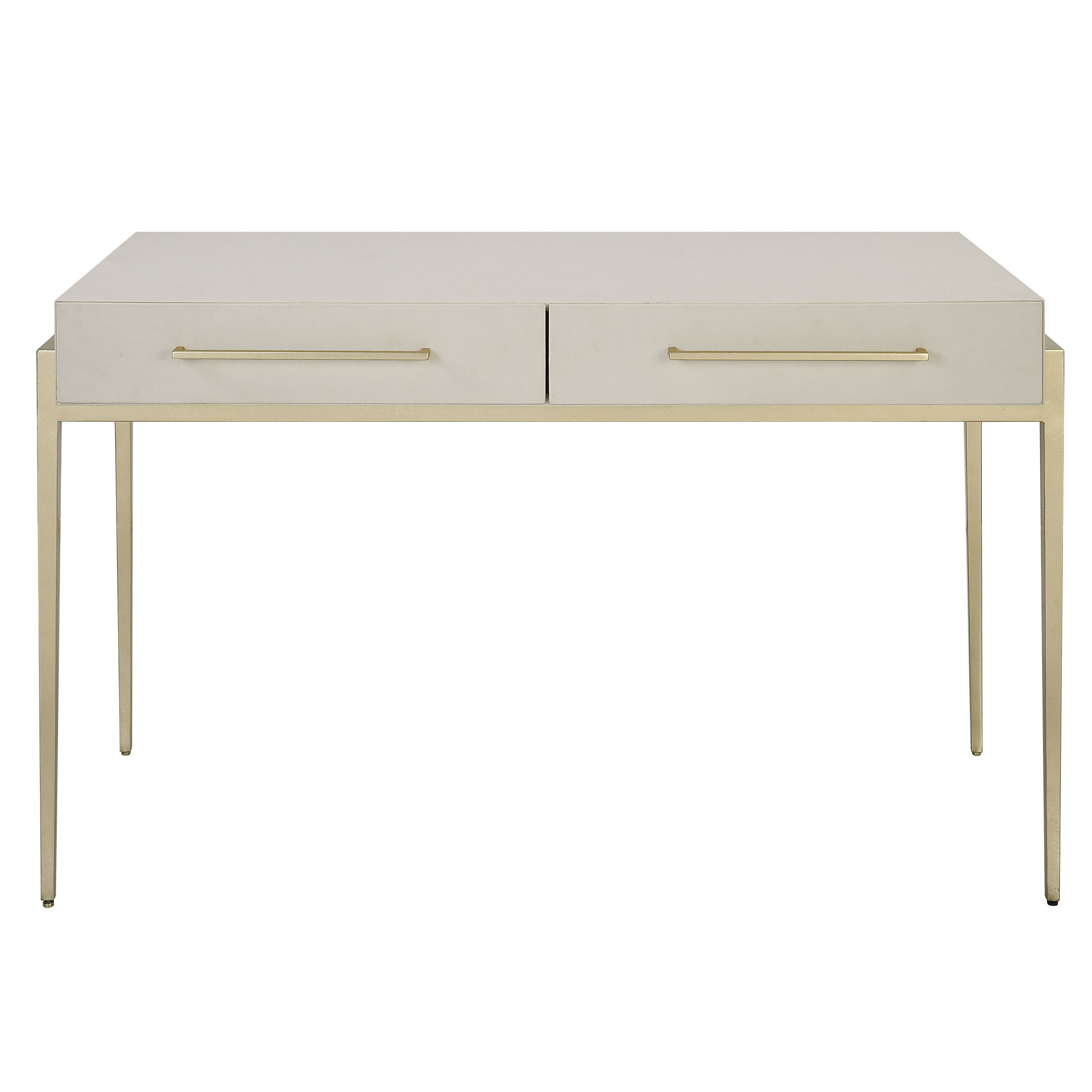 Jewel Modern White Desk, Furniture by Uttermost, 48" width x 30" height x 22" depth View 1