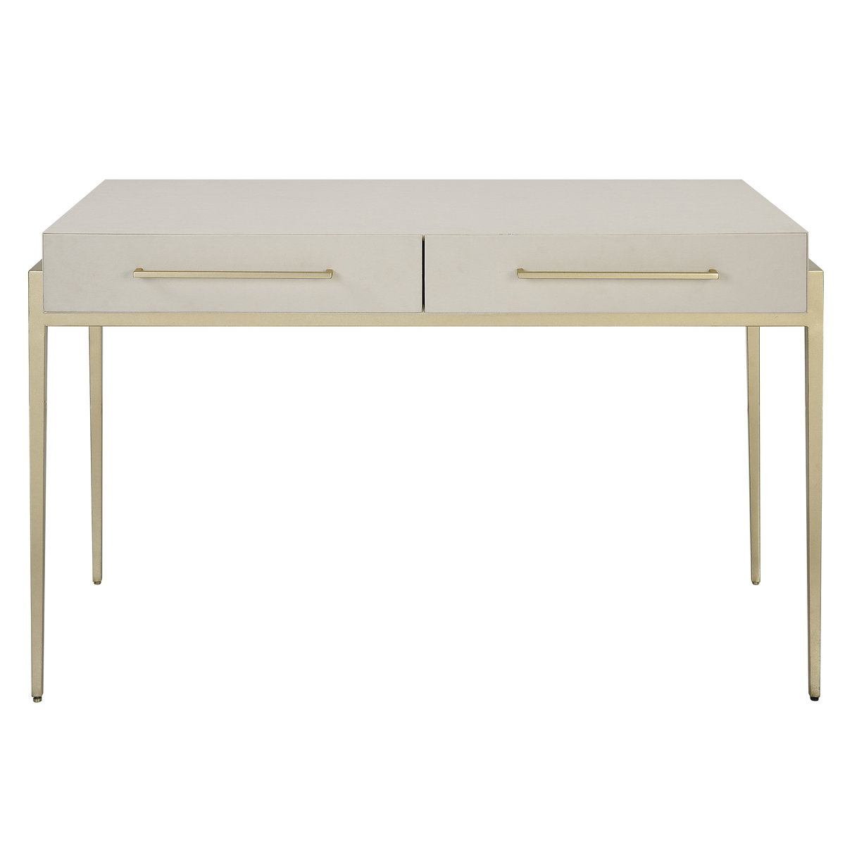Jewel Modern White Desk, by Uttermost, 48" width x 30" height x 22" depth View 1