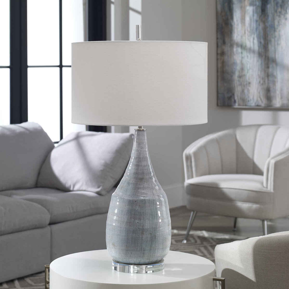Rialta Coastal Table Lamp, by Uttermost, 17" width x 30.5" height x 17" depth View 2