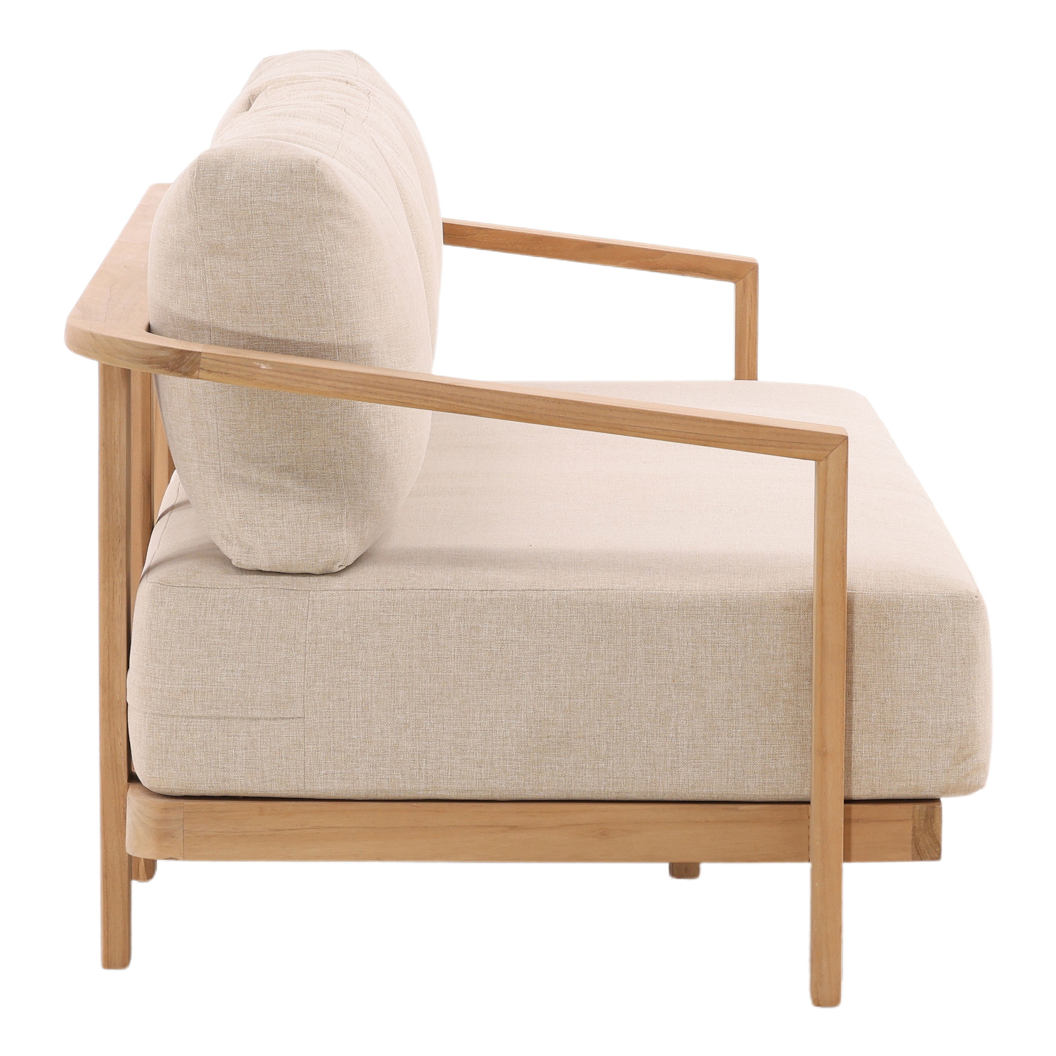 Redford Outdoor Sofa Sand, Sofas & Sectional by Dovetail, 85.03" width x 25.59" height x 33.85" depth View 3