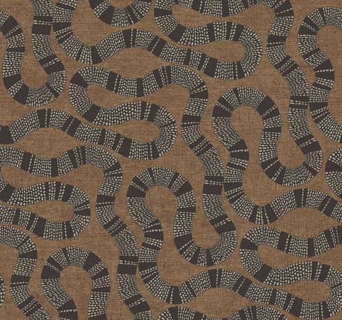 Ophidia Brown Wallpaper