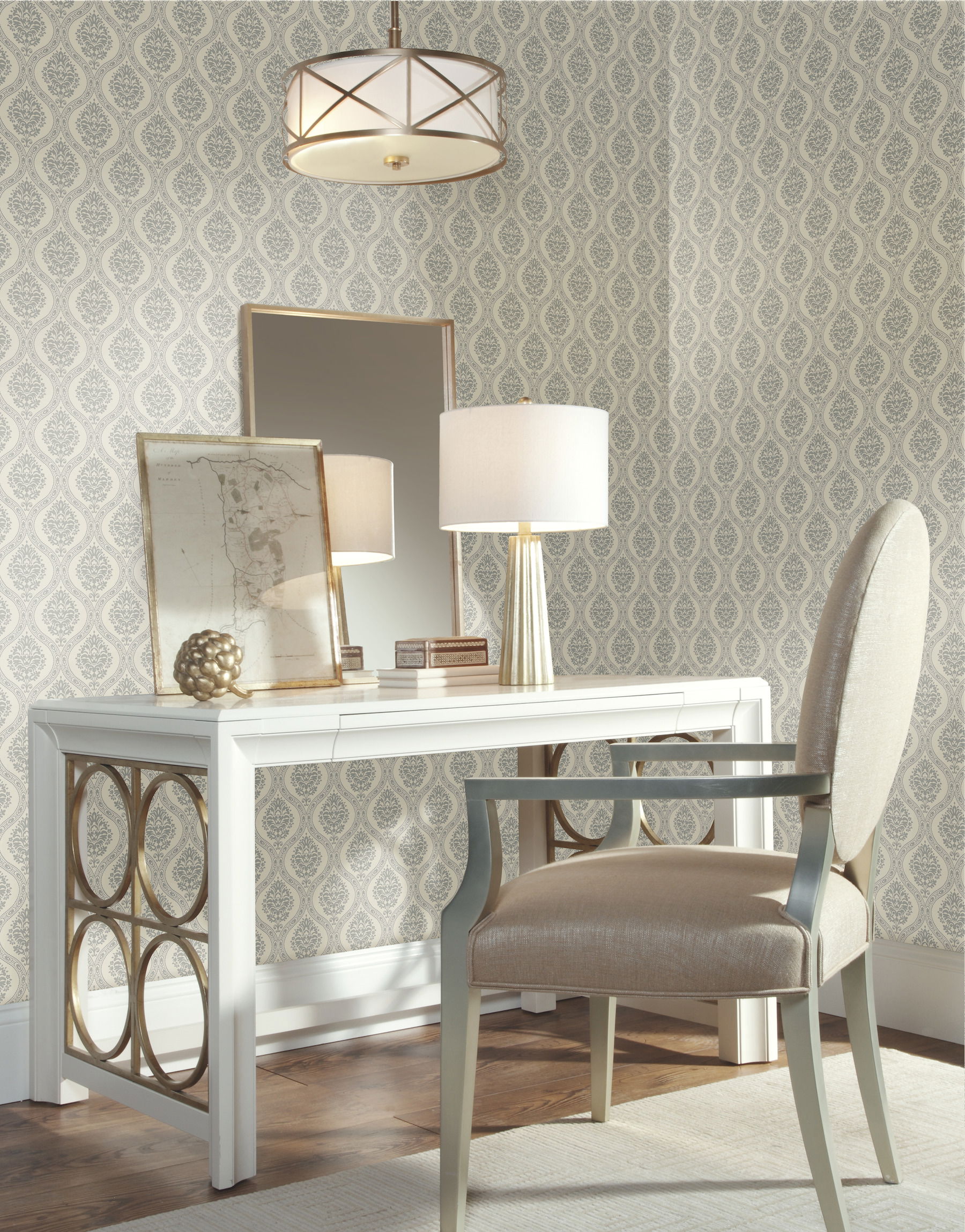 Petite Ogee Taupe Wallpaper Petite Ogee Taupe Wallpaper large image