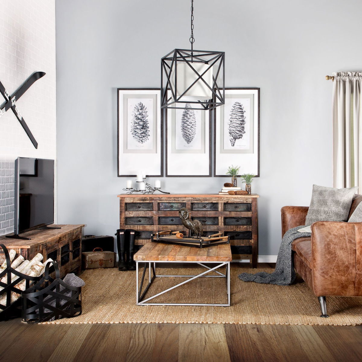 Wilton I 63x16 Reclaimed Wood and Metal 16 Drawer Sideboard, Sideboards & Buffet by Mercana, 63" length x 16" width x 32" height View 2