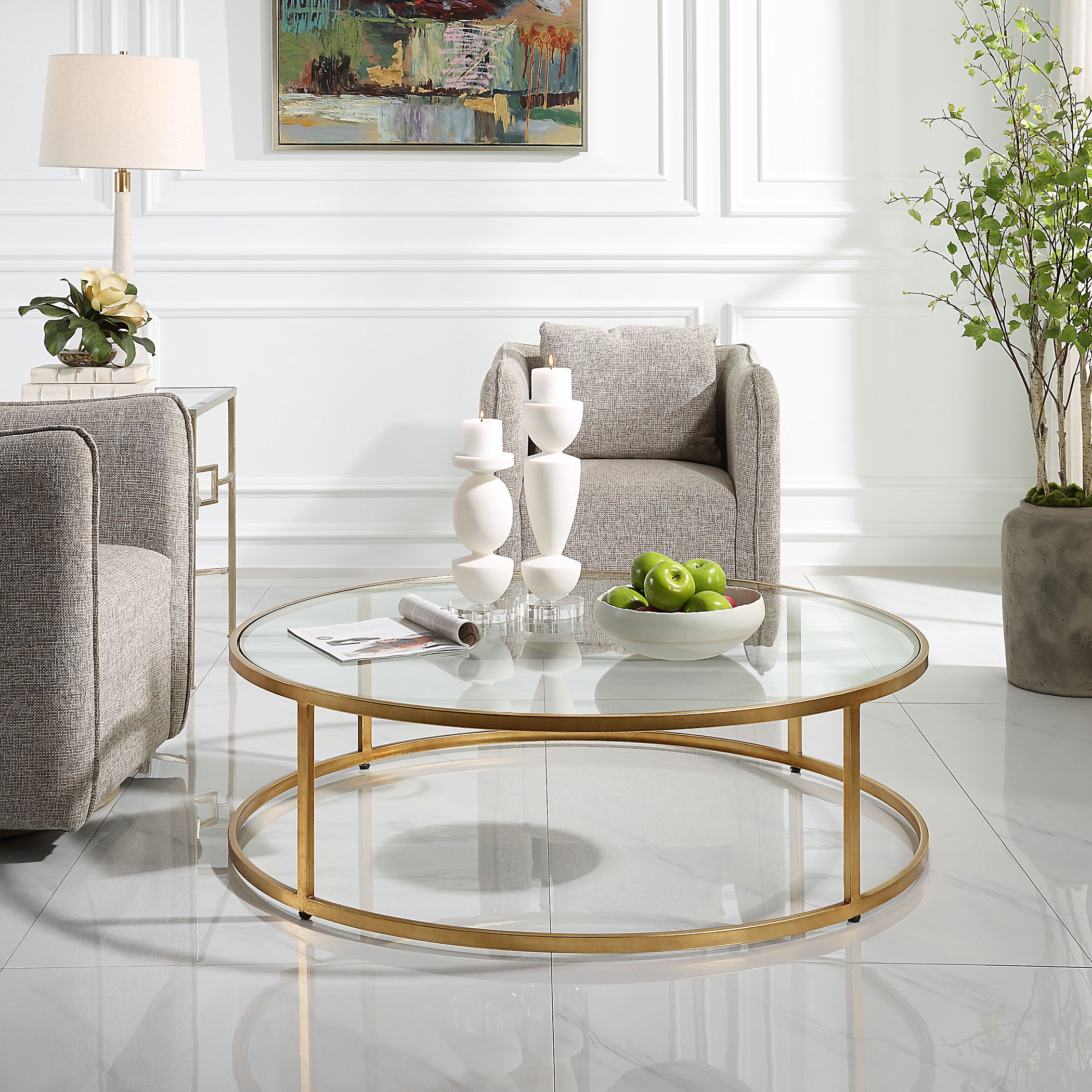 Radius Modern Circular Coffee Table large image 