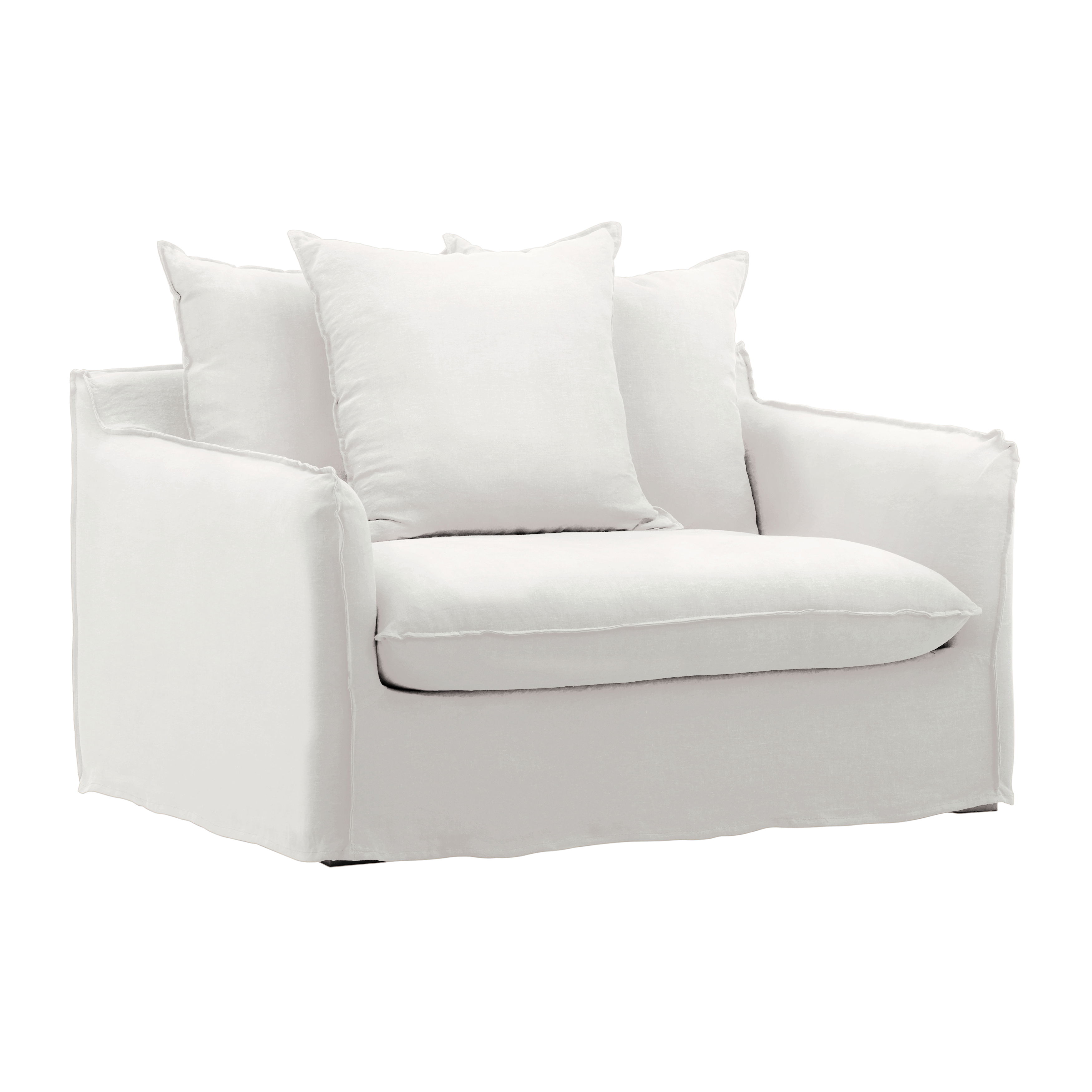 Vivian Sofa Chair Slipcover White Vivian Sofa Chair Slipcover White large image