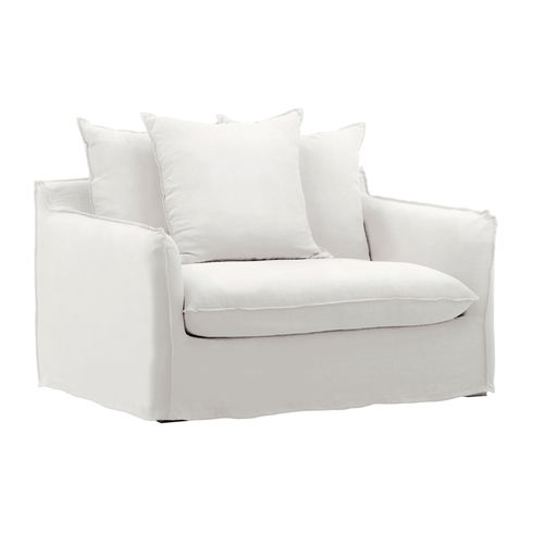 Vivian Sofa Chair Slipcover White
