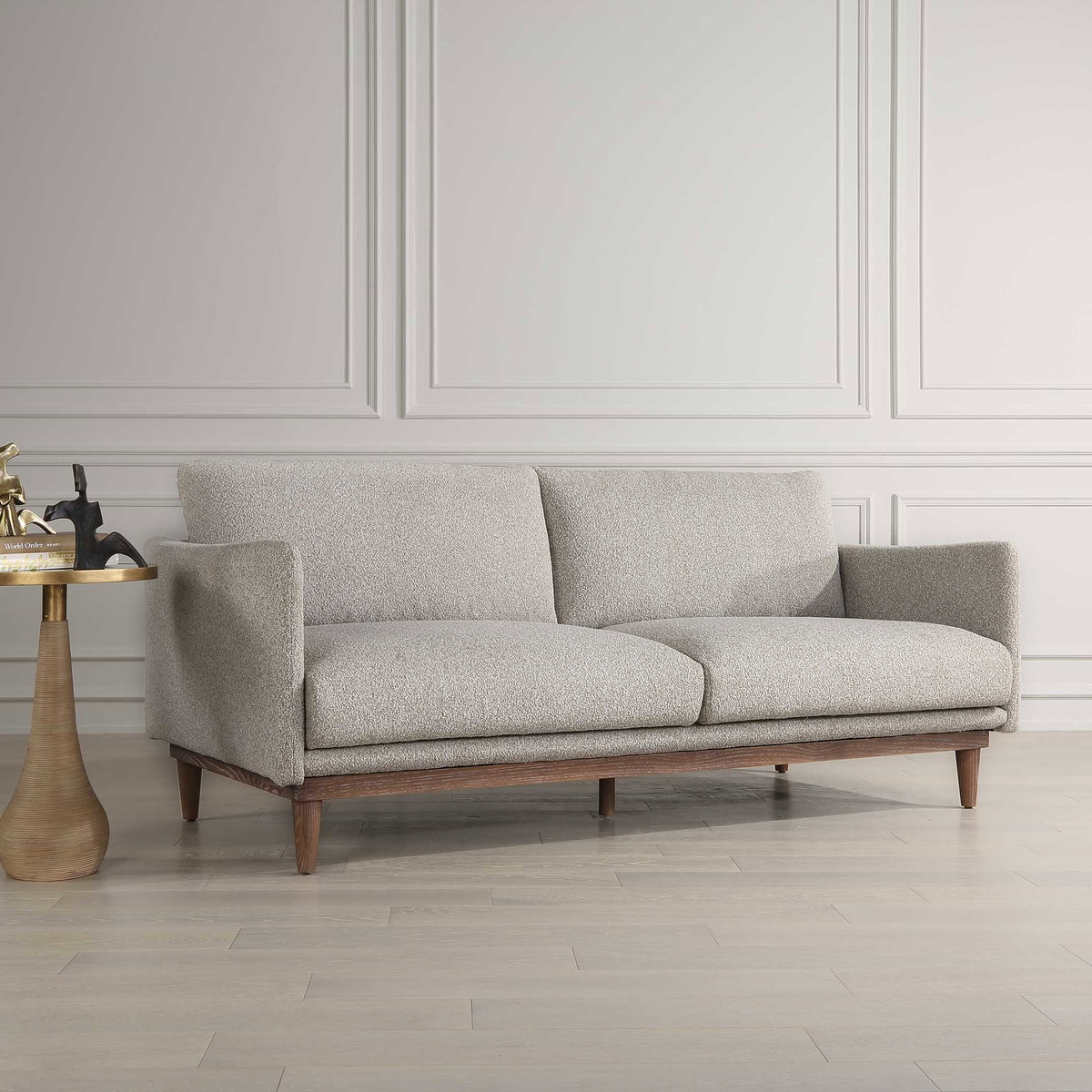 Freefall Gray Ceruse Sofa, Sofas & Sectional by Uttermost, 83" width x 33" height x 36.25" depth View 4