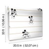 Disney Mickey Mouse Stripe Black & White Wallpaper thumbnail 2
