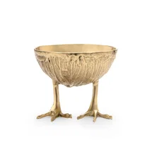 Online Designer Combined Living/Dining Henrietta Metal Decorative Bowl in Gold