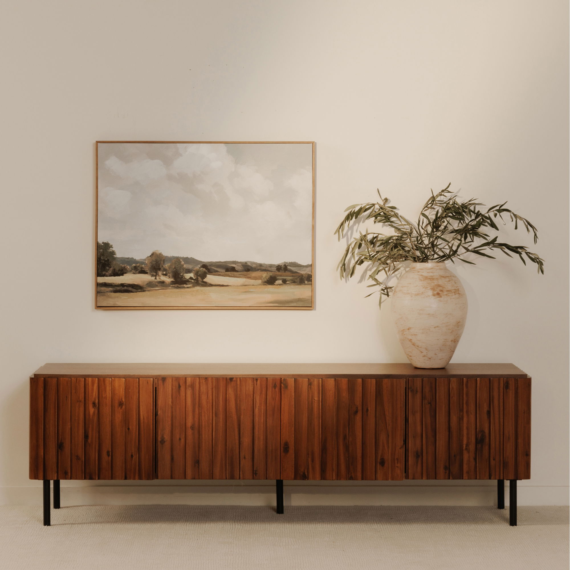 Lincoln Media Cabinet Brown large image 