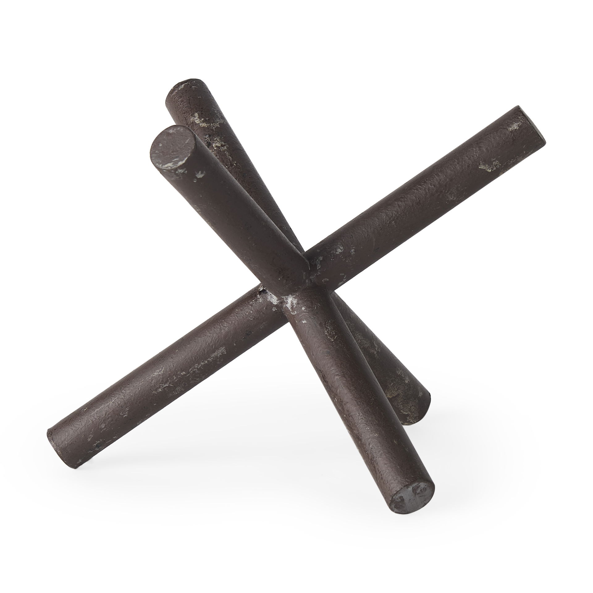 Astericks I (Large) 10L x 10W Brown Metal Decor Object, Decorative Object by Mercana, 10.24" length x 10.24" width x 7.75" height View 1