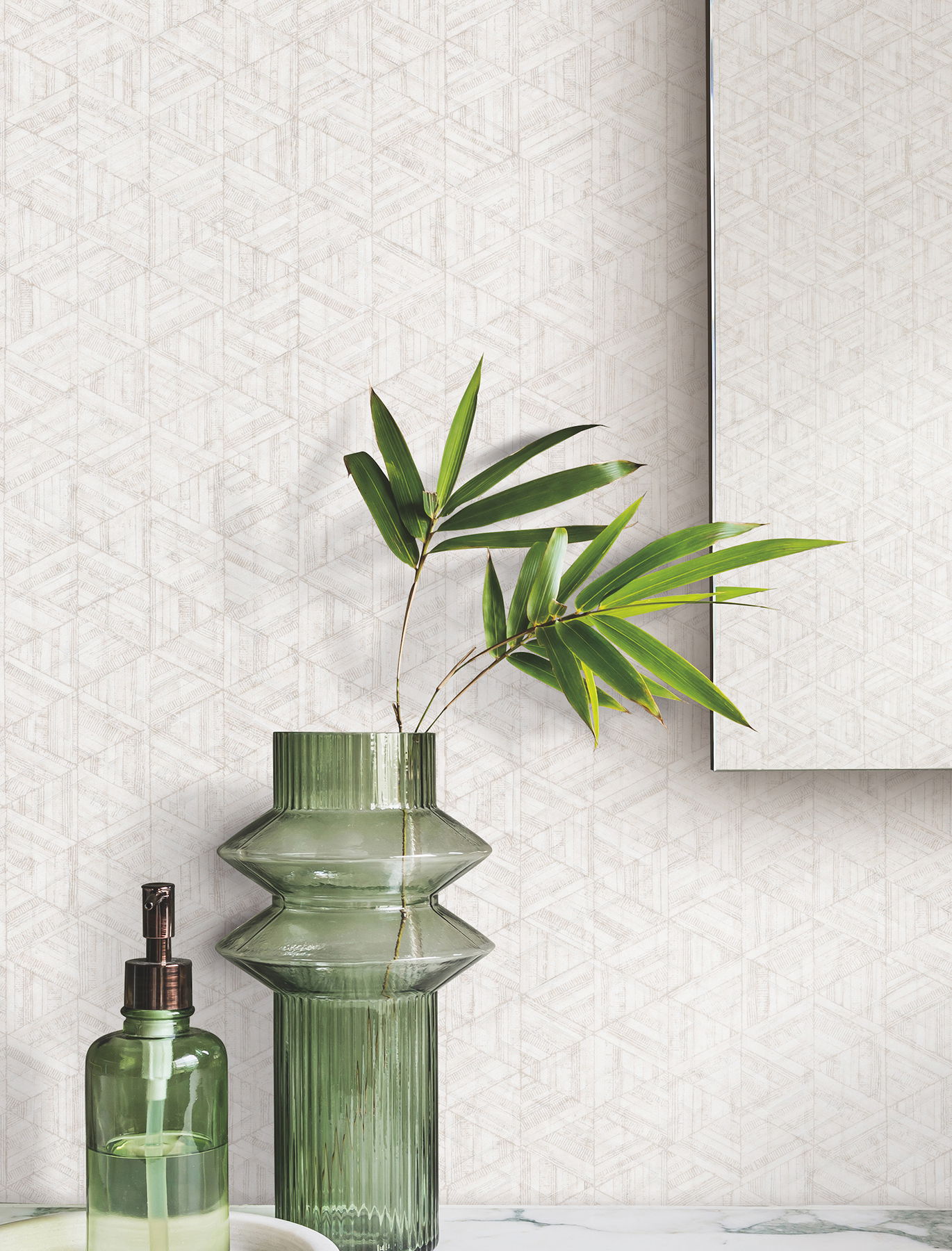 Rune Mother Of Pearl Wallpaper, by York Wall, 27' length x 2'3" width x 0.02" depth View 2