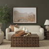 Thala Medium Brown Round Wicker Tray (Set of 2), Decorative Tray by Mercana, 20.47" length x 20.47" width x 4.5" height thumbnail 3
