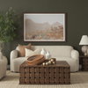 Thala Medium Brown Round Wicker Tray (Set of 2), Decorative Tray by Mercana, 20.47" length x 20.47" width x 4.5" height thumbnail 3