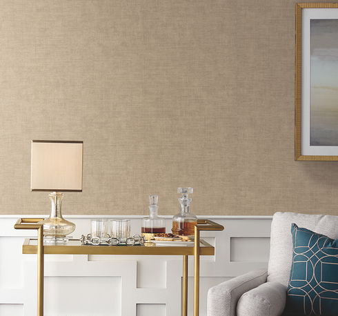 Tabby Weave Texture Beige Wallpaper
