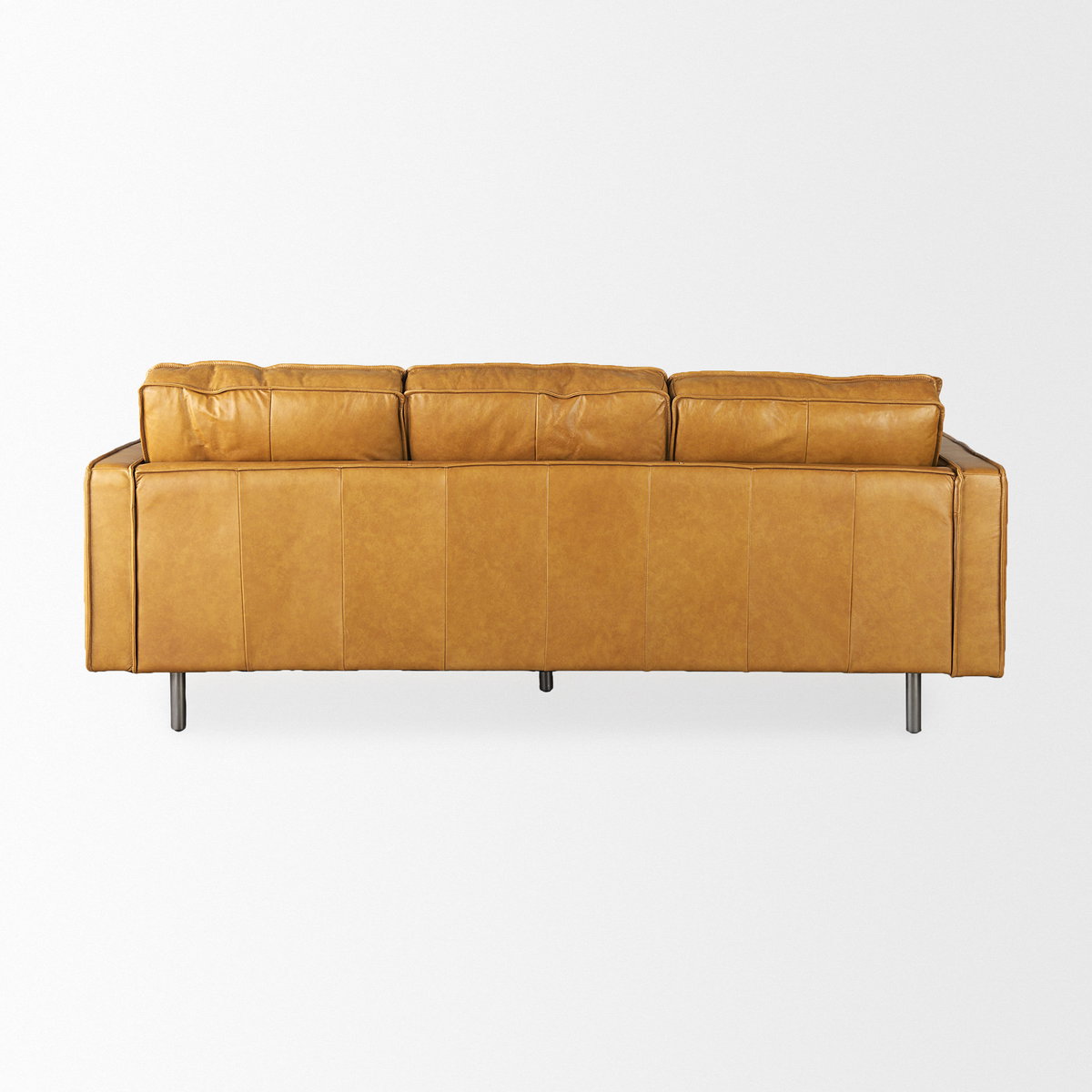 D'Arcy 88.0L x 37.0W x 34.0H Tan Leather Sofa, Sofas & Sectional by Mercana, 88.19" length x 36.61" width x 33.86" height View 6