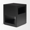 Vondra Matte Black Metal with Open Shelves Side table, Side & End Table by Mercana, 18" length x 18" width x 21.75" height thumbnail 6