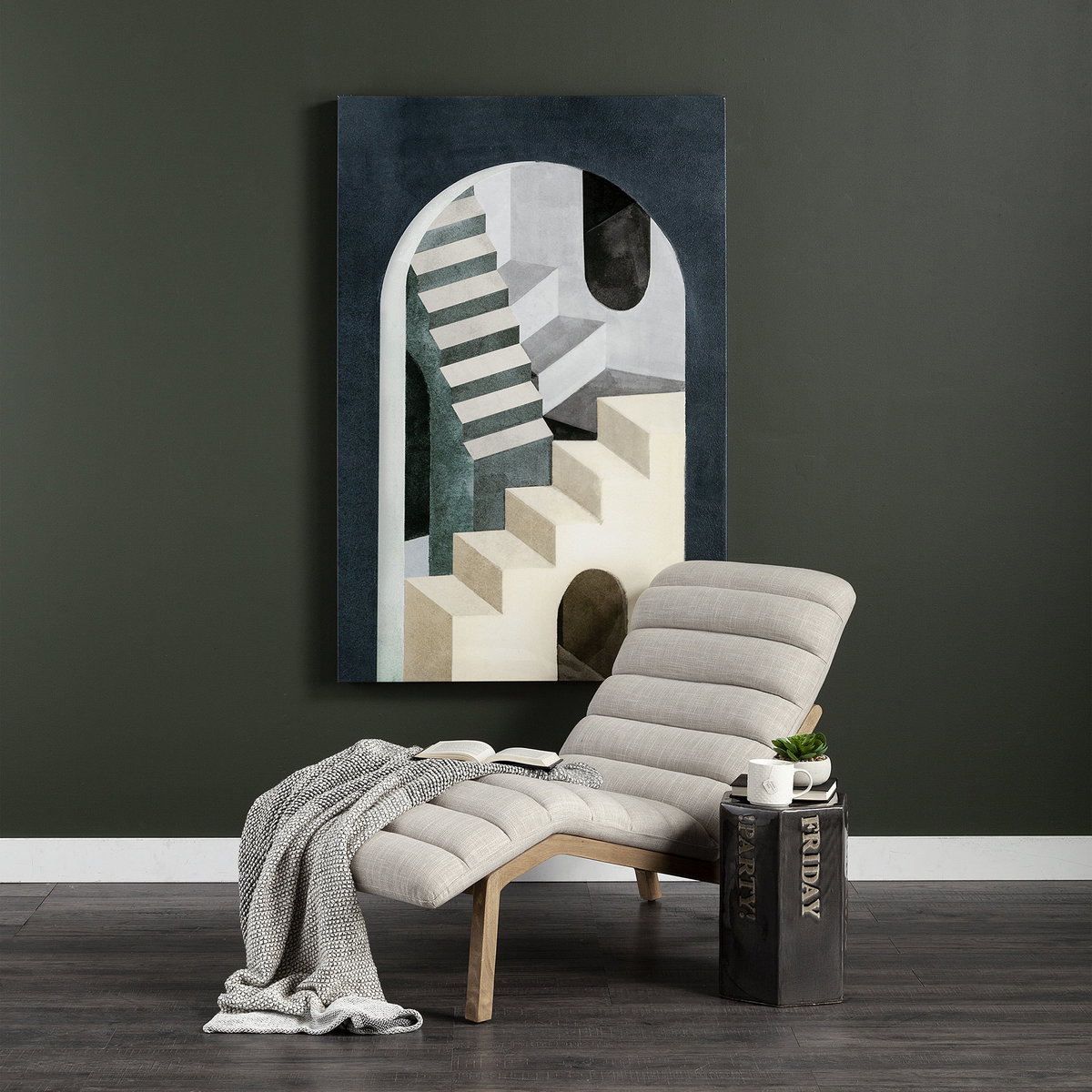 Pierre Beige Fabric Upholstered Armless Chaise Lounge Chair, Chaise Lounges & Daybed by Mercana, 24.41" length x 54.33" width x 33.46" height View 4