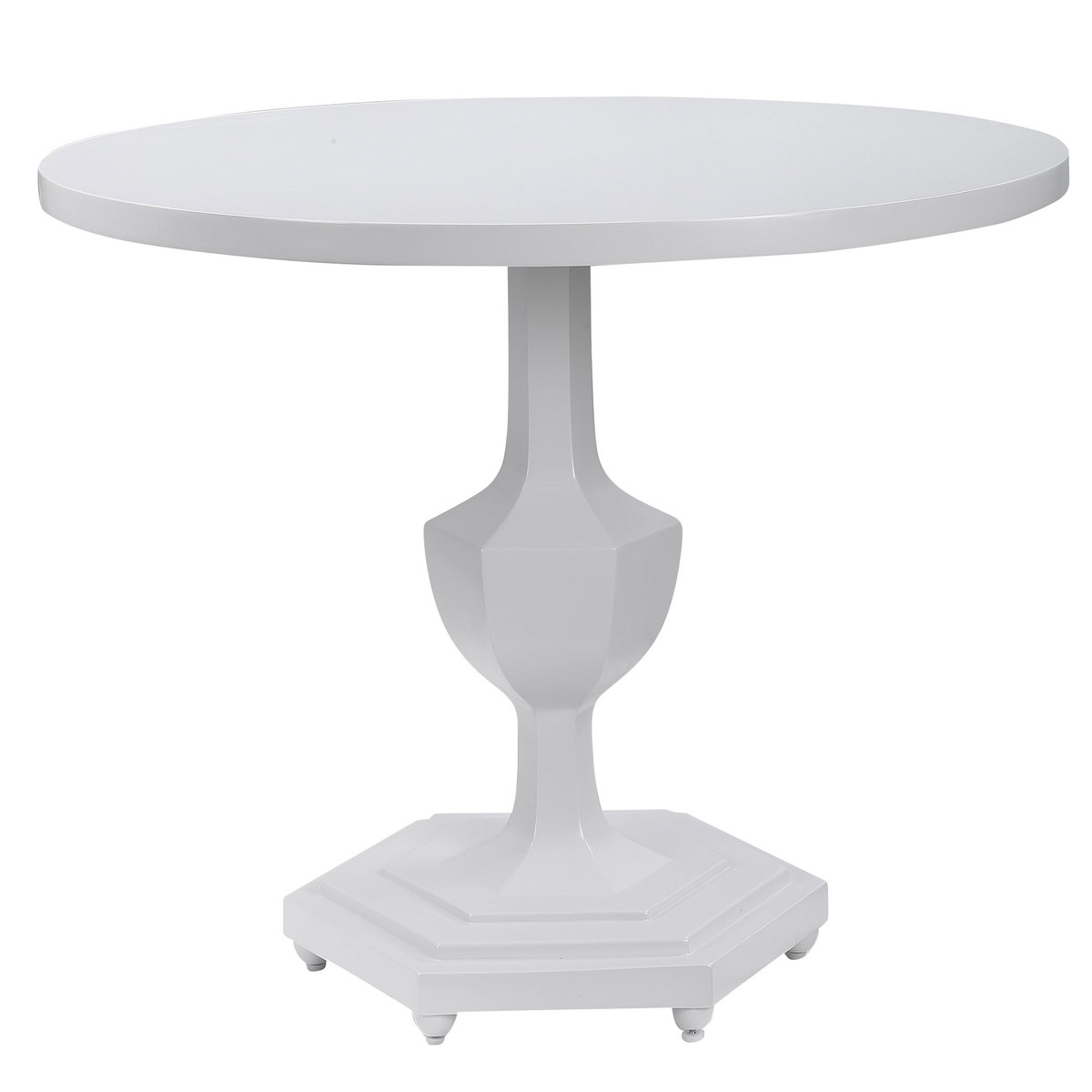 Kabarda White Foyer Table, Side & End Table by Uttermost, 32" width x 30" height x 32" depth View 1
