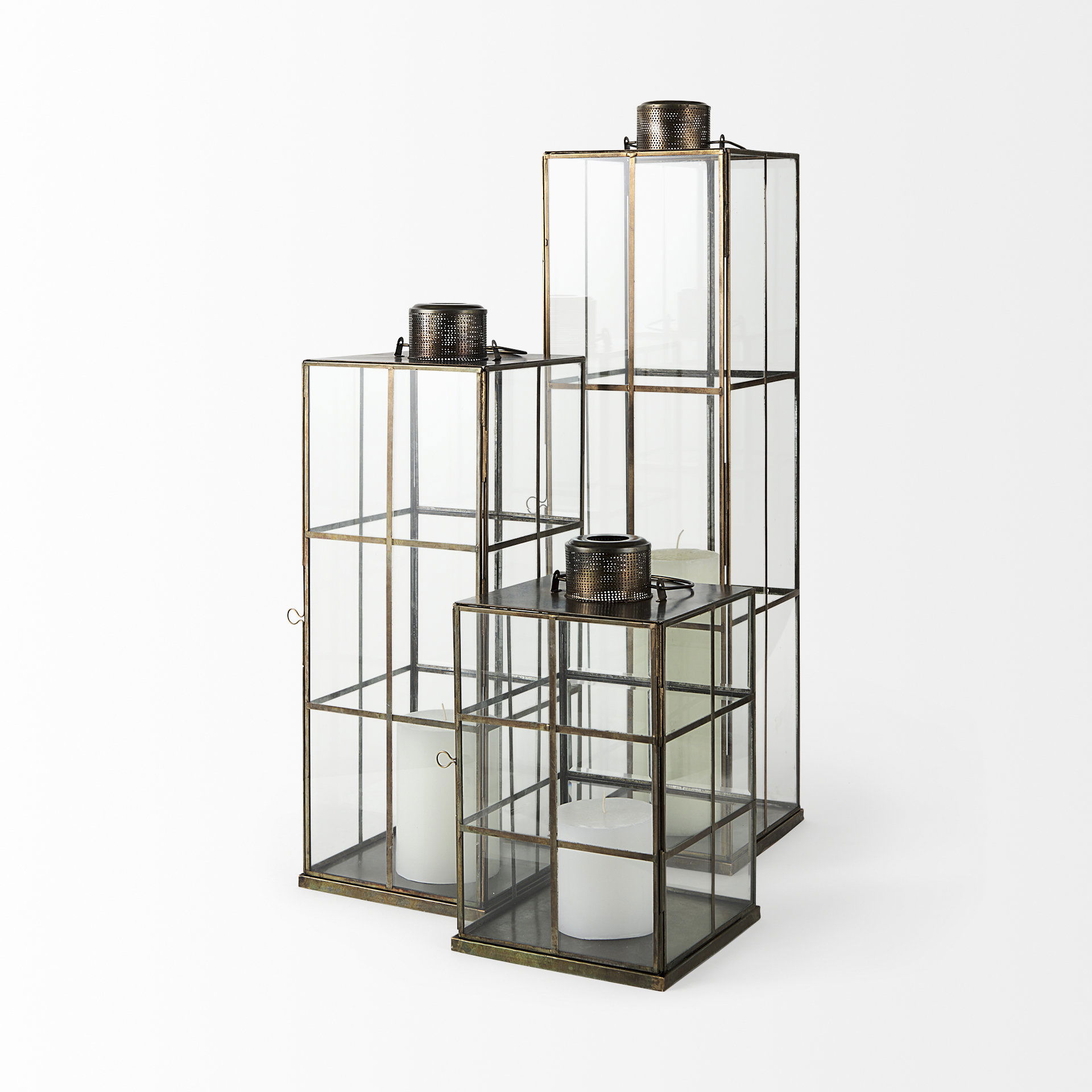 Grimwig (Small) 8L x 8W x 15H LANTERN with SHEET BASE WITHOUT BEVEL, Lighting by Mercana, 8.27" length x 8.27" width x 14.57" height View 9