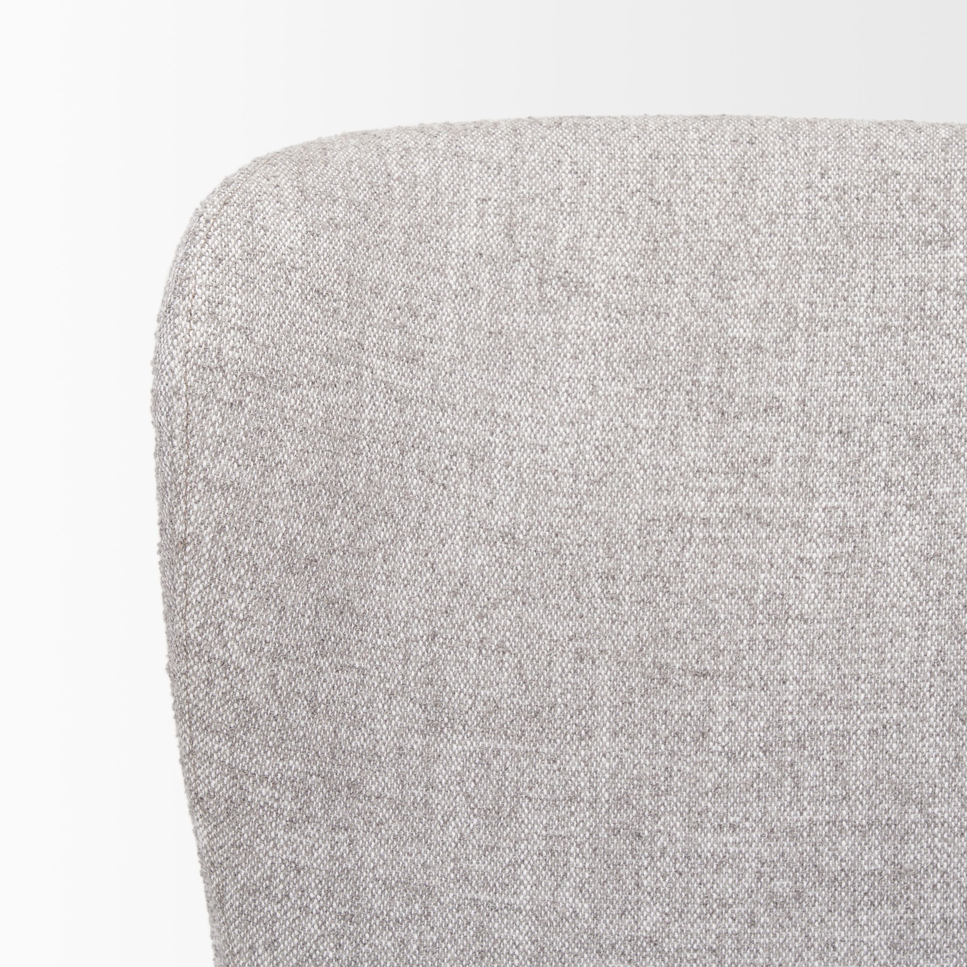 Hartt Dining Chair with Matte Black Metal Frame and Gray Fabric large image 