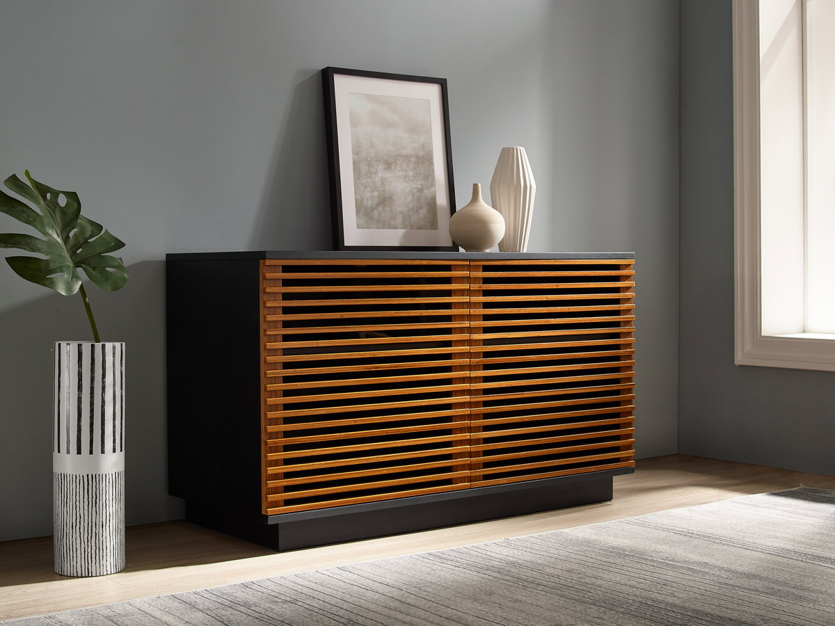 48' Rowan Media Center, Amber, Media Console by Greenington, 48.5" length x 20" width x 27.75" height View 6