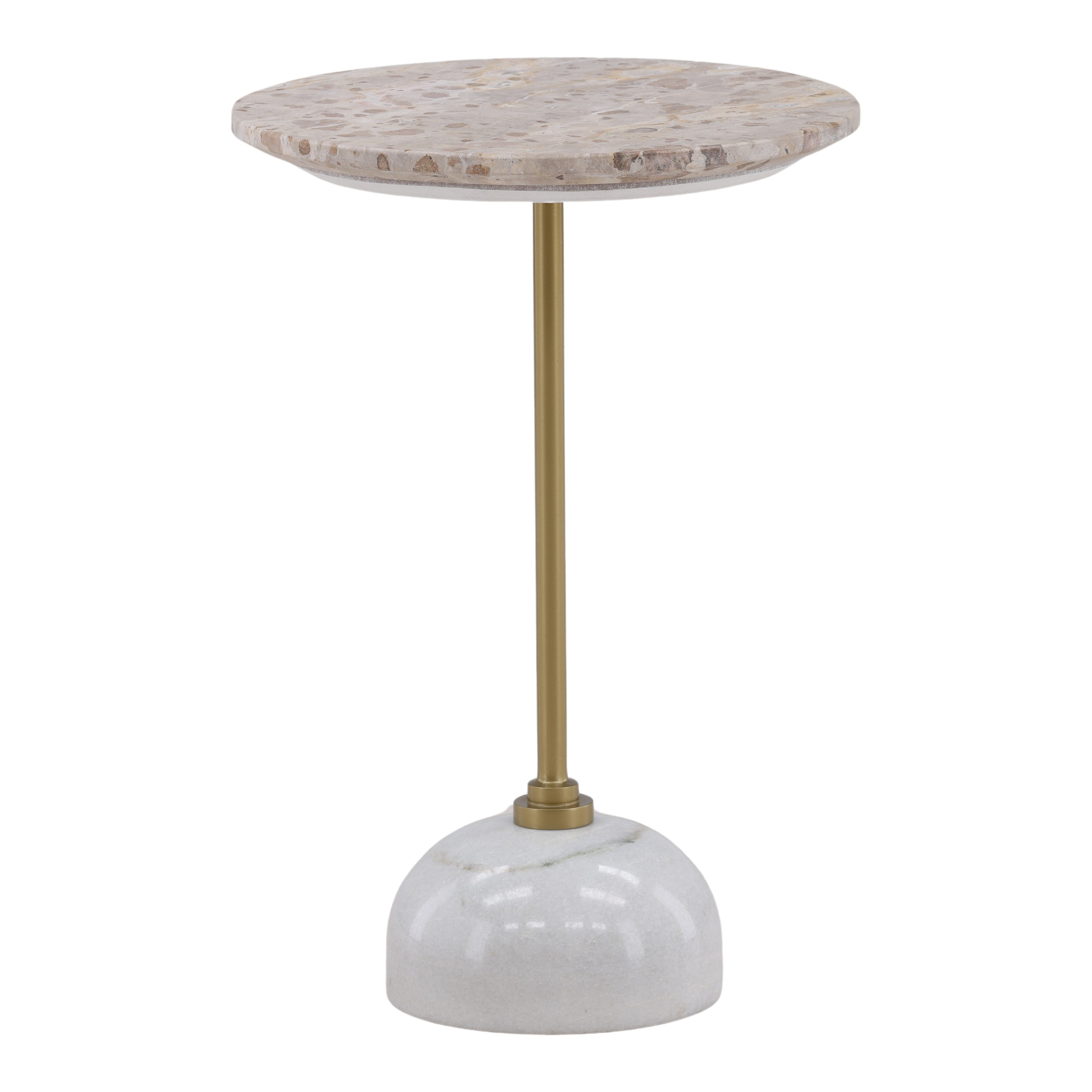 Rune Side Table Beige, Side & End Table by Dovetail, 15" width x 22" height x 15" depth View 1