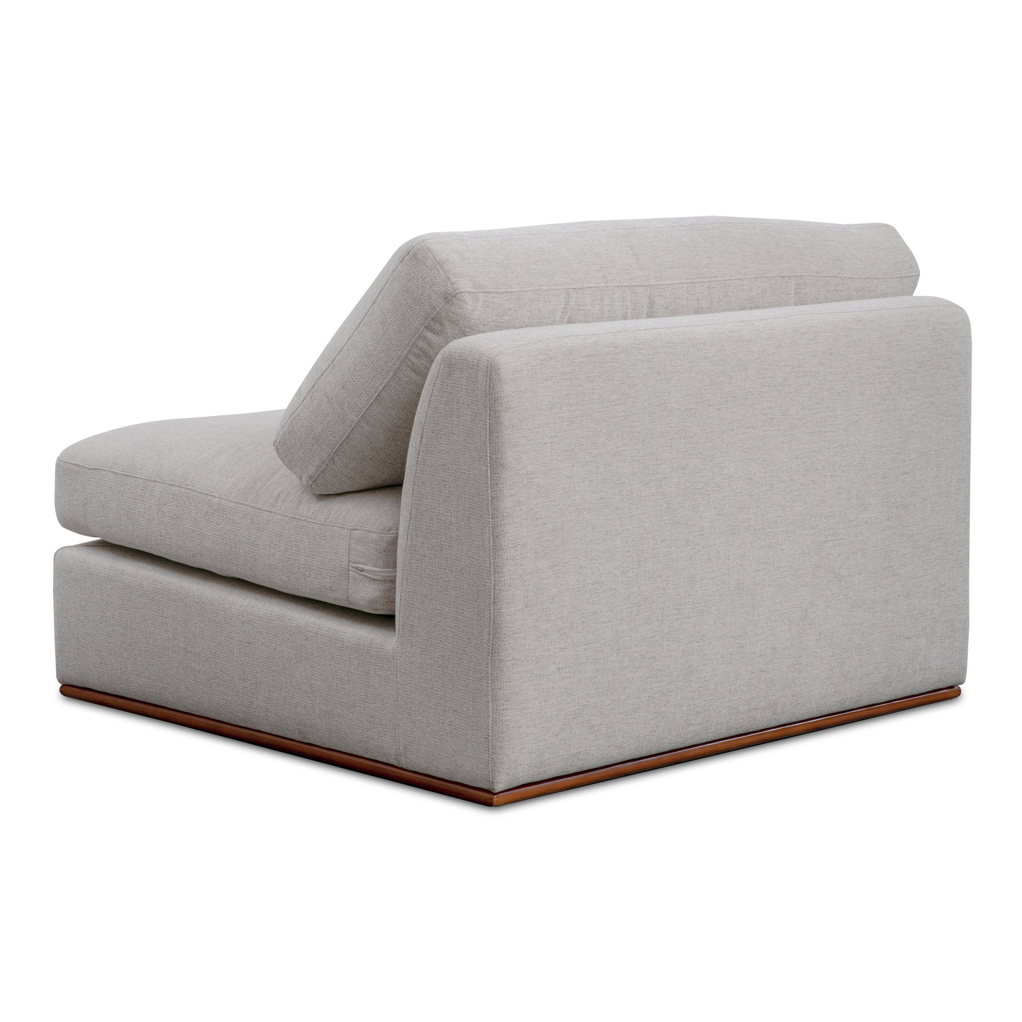 Rue Slipper Chair Flecked Grey, Accent Chair by Moe's Home, 41" width x 23.6" height x 41" depth View 2