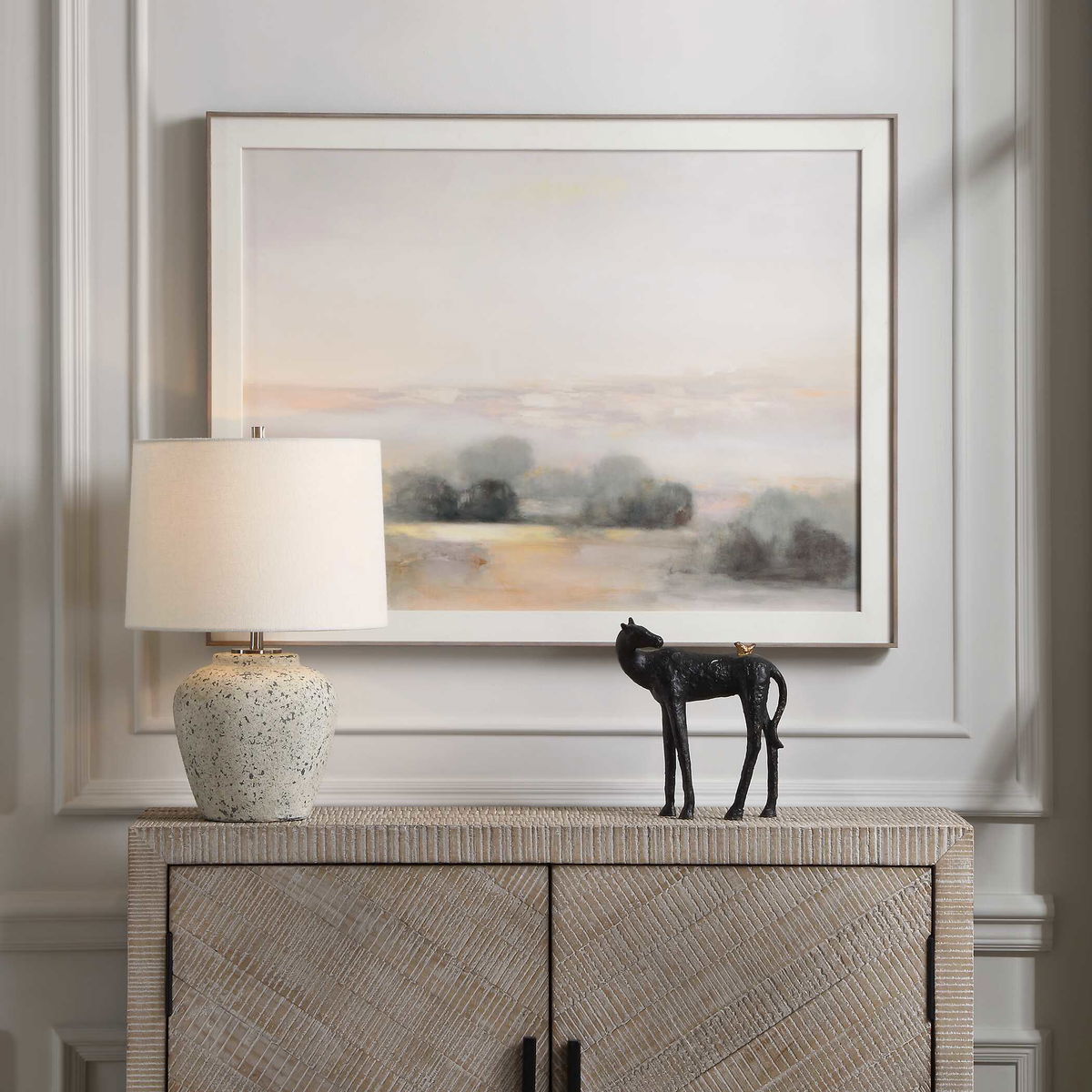 Rupture Aged Ivory Table Lamp, by Uttermost, 13" width x 19" height x 13" depth View 5